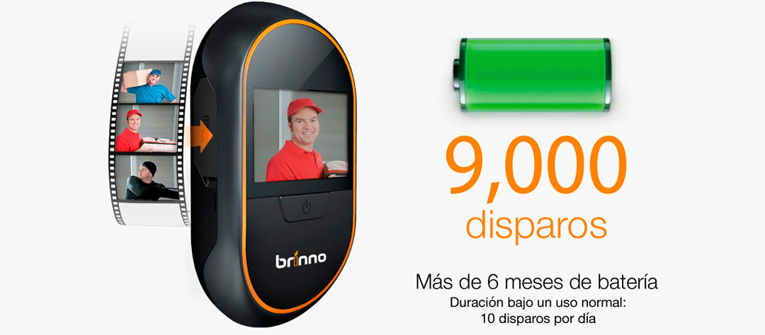 Cámara en Mirilla - Batería de Larga duración - Hasta 9000 activaciones