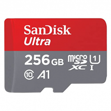 Tarjeta micro SD /  marca SanDisk Ultra, 256GB de memoria, clase 10, A1. (Tarjeta TF)